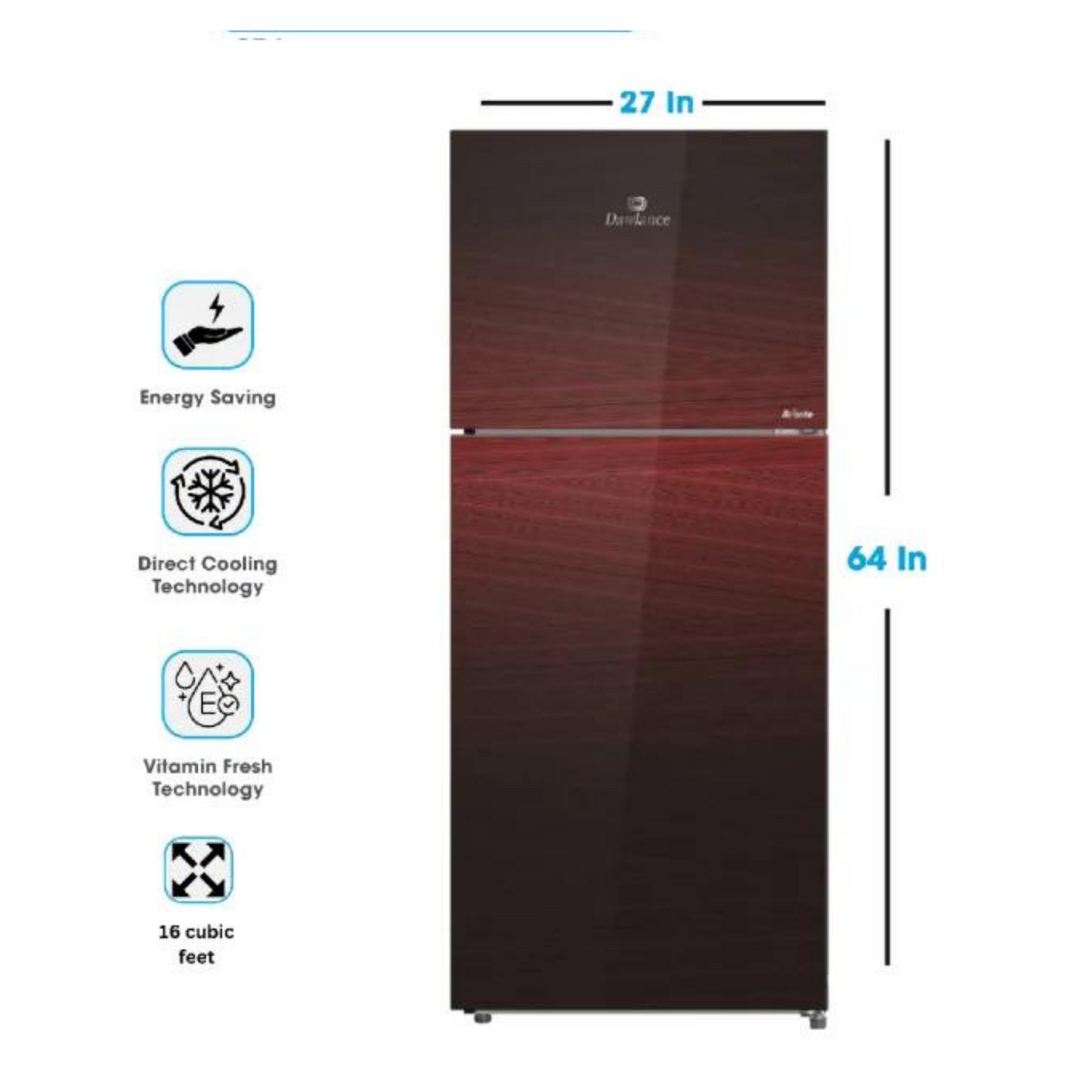 Dawlance 9191 WB Avante 16 Cubic Feet Refrigerator LVS Technology, Energy Class A+ | 12 Years Warranty