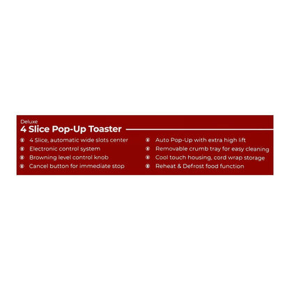 WestPoint 4 Slice Pop-Up Toaster WF-2528