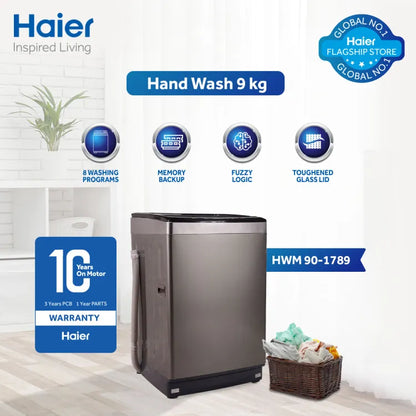 Haier 90-1789 Fully Automatic Top Loading Washing Machine | 9 Kg | Available at the Best Price