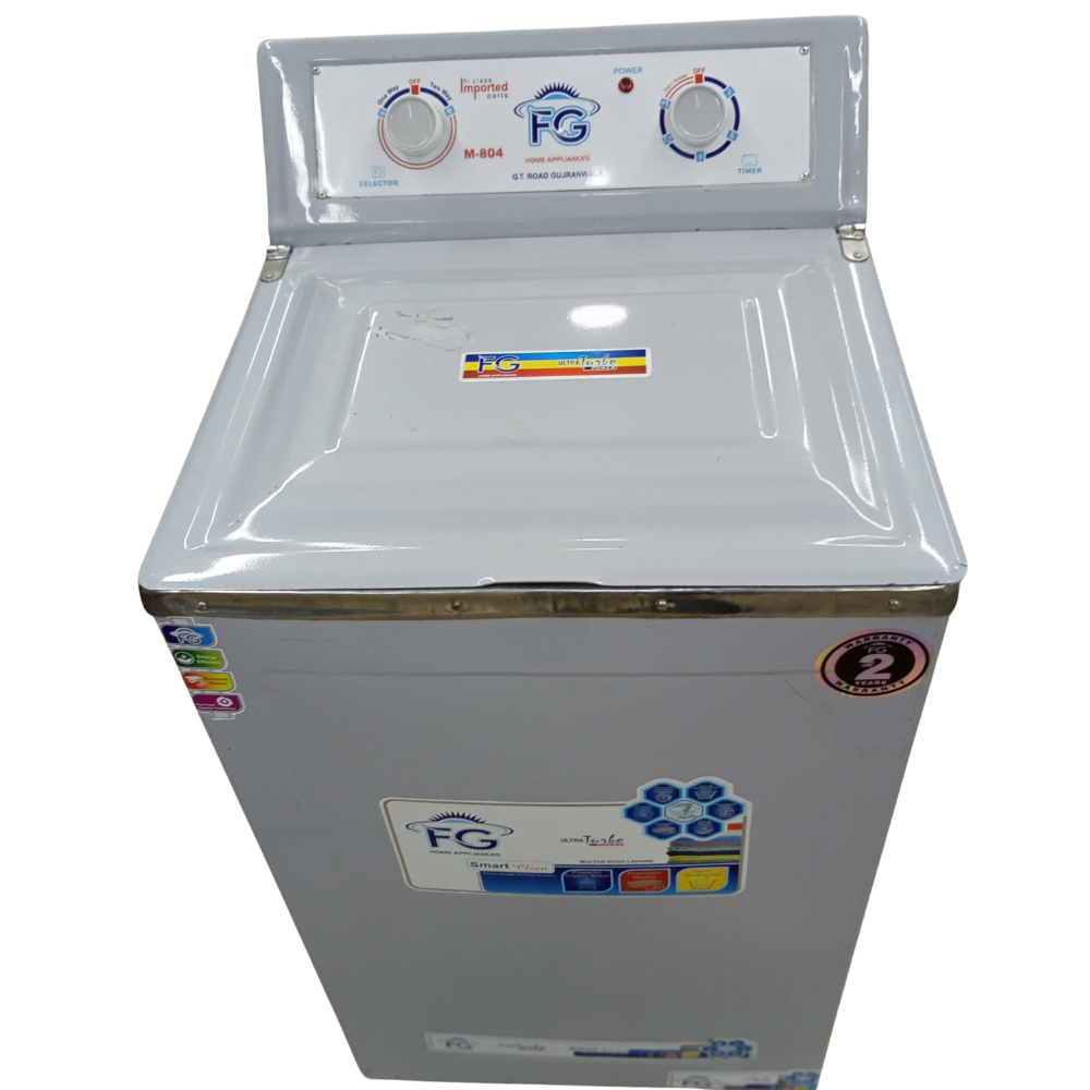 FG 804 Stainless Steel Washing Machine Stainless Steel Body and Tub, Save 40% Energy, Super Big Washing Capacity, Powerful Cooper Motor | Amazing Deals at New Aftab Center