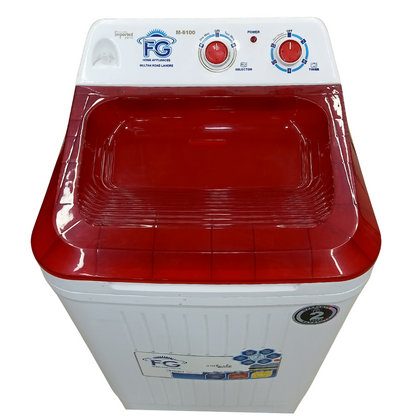 FG 6100 Washing Machine Save 40% Energy, Big Power System Technology, Super Big Washing Capacity, Powerful Cooper Motor, Rat Guard Baseplate, Save Detergent | Available at New Aftab Center