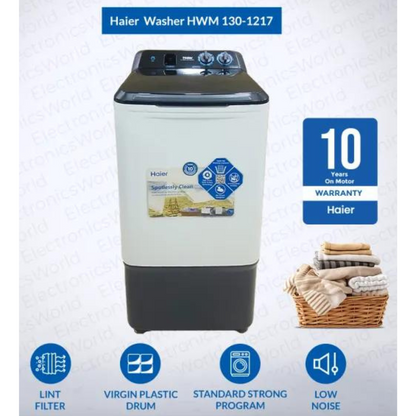 Haier 130 -1217 Semi Auto Series Single Tub | 13kg | Authorized Haier partner