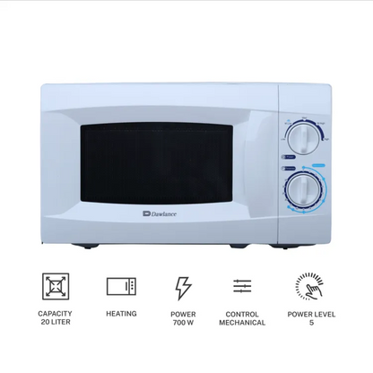 Dawlance MD 15 20 Liters Microwave Oven Voltage 220-240 V, Digital Control Panel, Rating Microwave Output Power 700W, Frequency 50-60 HZ | Amazing Prices at New Aftab Center