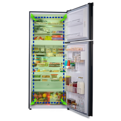 Dawlance 9140 WB Avante 8 Cubic Feet Refrigerator Touch Display, Voltage 230 (V) | Available in Multi colors