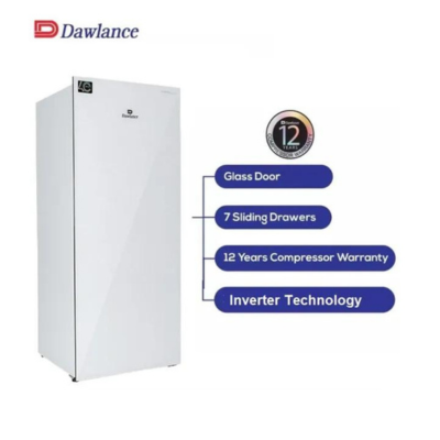 Dawlance 1035-WB  Inverter Vertical Freezer 12CFT  -   Glass Door  -  12 Years Warranty