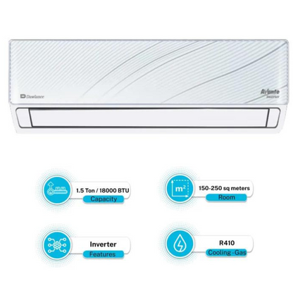 Dawlance Avante 30 1.5 Ton Full Dc Inverter Self Cleaning, Gold Fin, Reversible Function, Sleep Mode