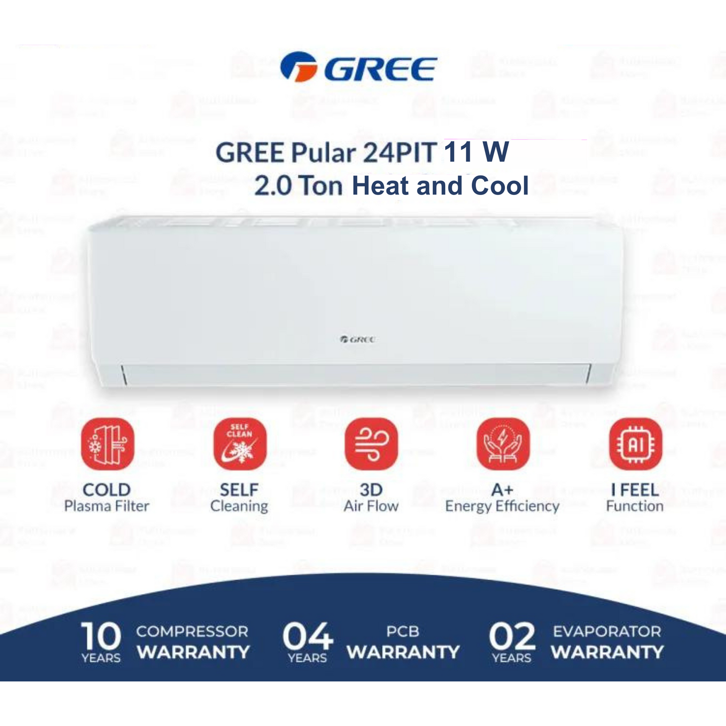 GREE DC INVERTER AC GS-24PITH11W | 2 TON PULAR SERIES