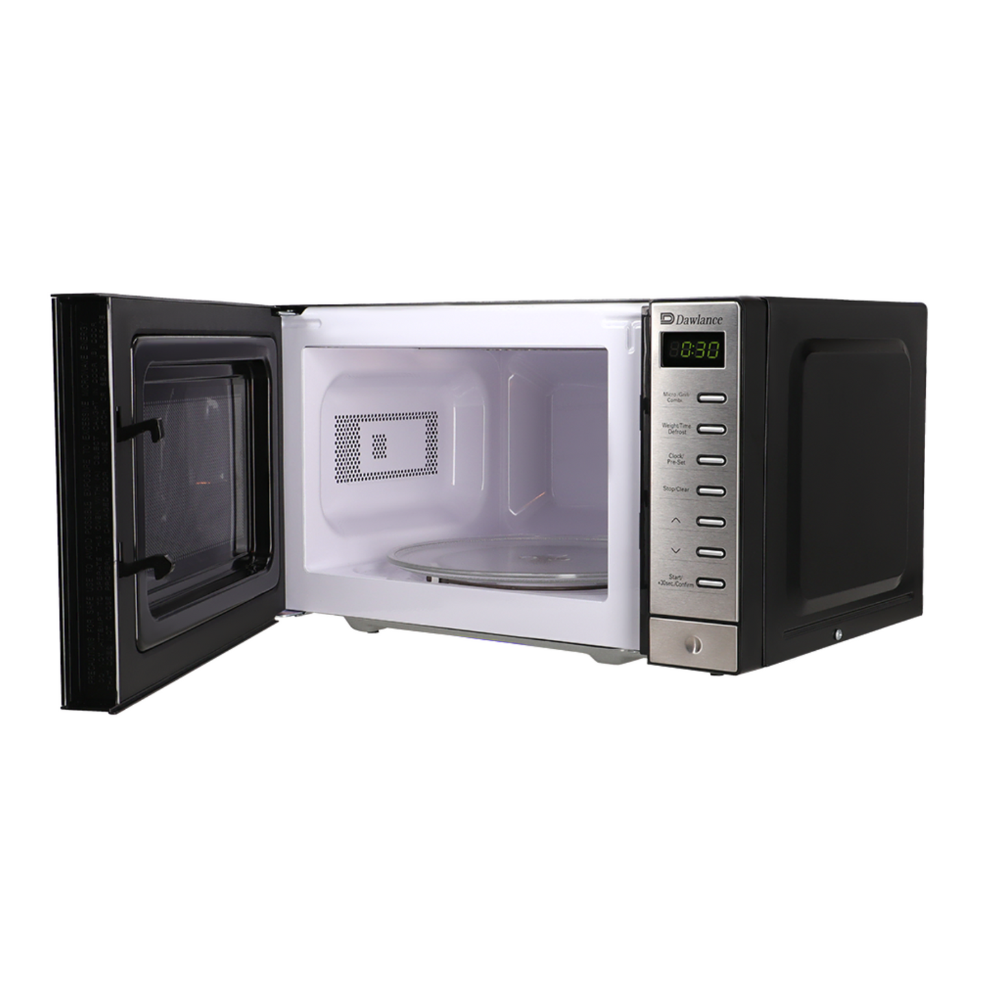 Dawlance 297 GSS 20 Liters Grilling Microwave Oven Voltage 220-240 V, Digital Control Panel Rating, Microwave Output 700W, Frequency 50-60 HZ | Great Deiscounts at New Aftab Center