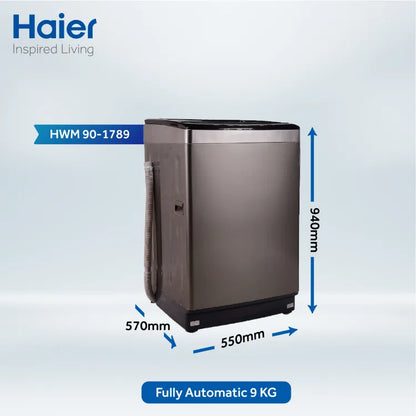 Haier 90-1789 Fully Automatic Top Loading Washing Machine | 9 Kg | Available at the Best Price