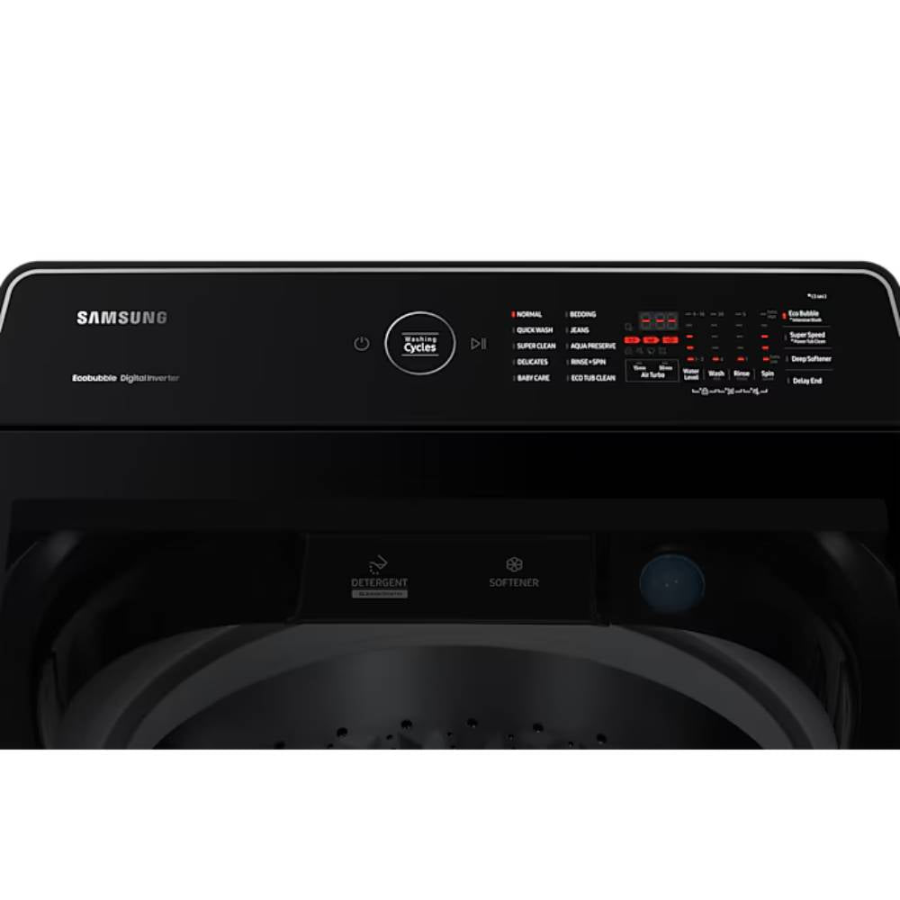 Samsung WA21CK6745BVRT Top Load Washer with Ecobubble™  | 21 Kg | Black