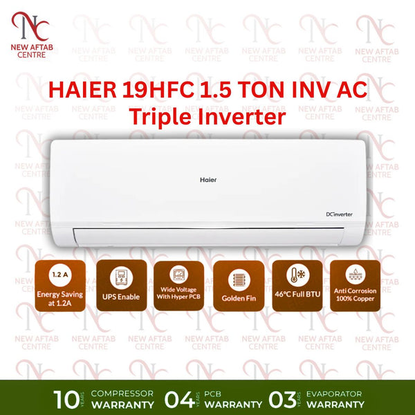Haier 19 HFCA 1.5 Ton Inverter AC | Heat & Cool with Self Cleaning Mode