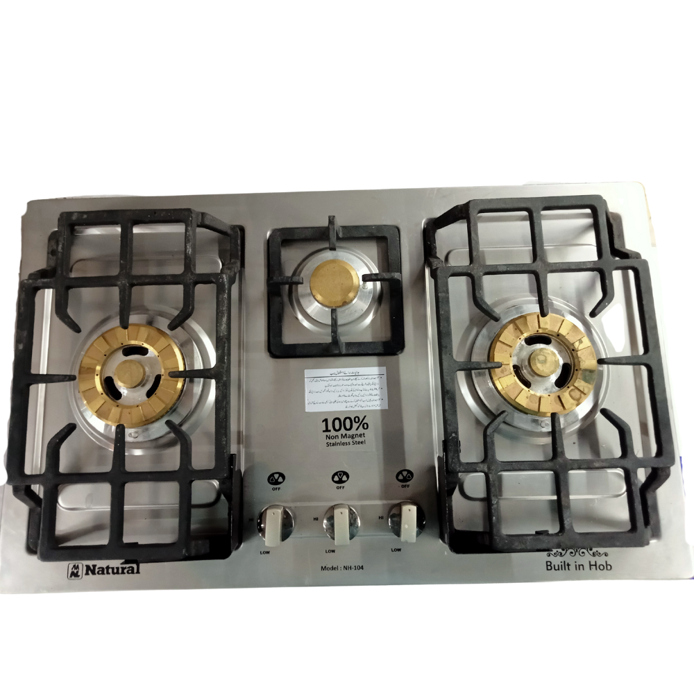 Natural Built-in-Hob 104 | 3 Burner