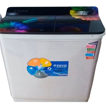 TOYO TWD-7000 Twin Tub Washing Machine | 7 kg | Glass Lid | 100% copper motor | dryer and spinner | lowest rates