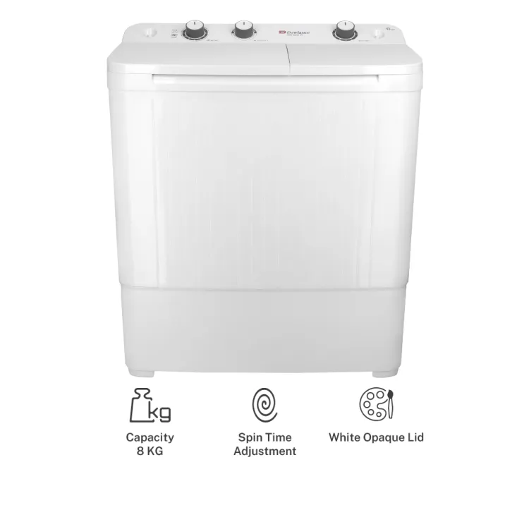 DW 6550 Twin Tub Washing Machine Semi Automatic | White | 8 kg | Official Dawlance Partner