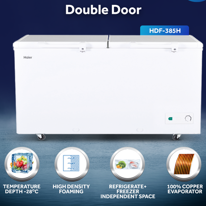 Haier HDF - 385-H Regular Deep Freezer 14CFT -  Double-Door