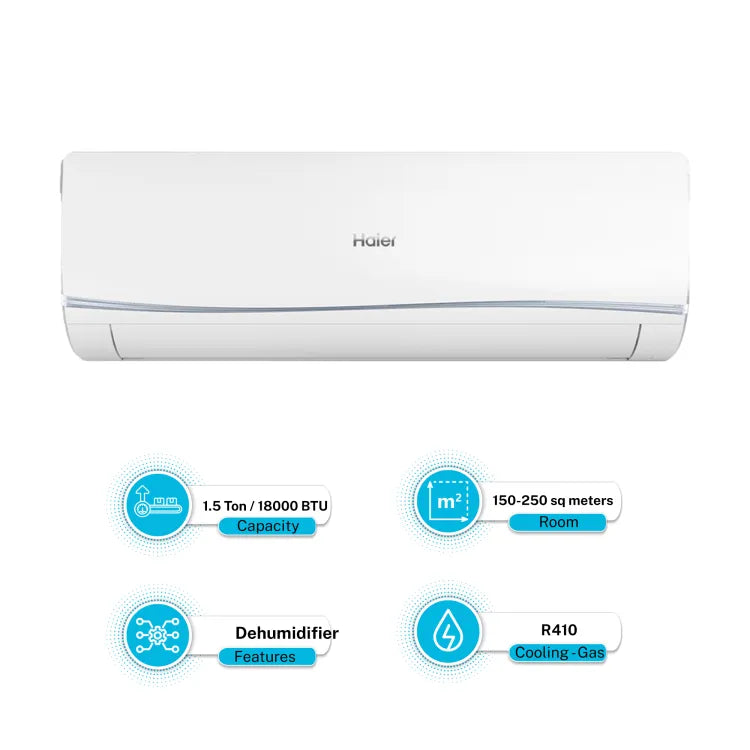 Haier HSU-18 HFC 1.5 Ton DC Inverter AC Heat & Cool Self Cleaning, 10 Years Warranty