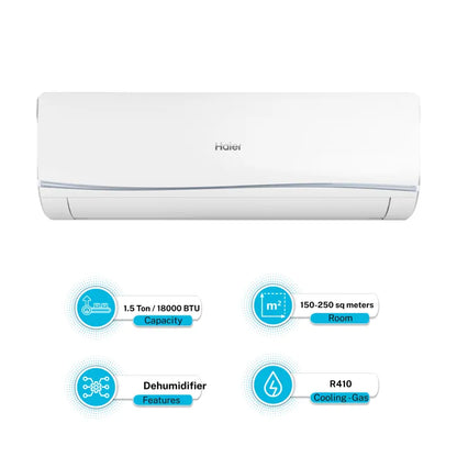 Haier HSU-18 HFC 1.5 Ton DC Inverter AC Heat & Cool Self Cleaning, 10 Years Warranty