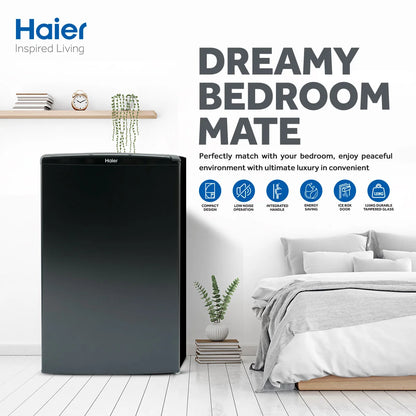 Haier HRF 136B Single door Refrigerator 4 Cubic Black - High Efficiency - Lower Noise - Energy Saving