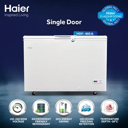 Haier HDF - 405SD Regular Deep Freezer 15CFT- Single Door