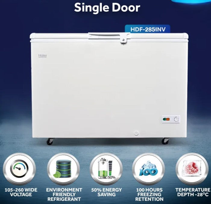 Haier HDF - 285H Inverter Deep Freezer 10CFT - Single Door - Convertible Deep Freezer